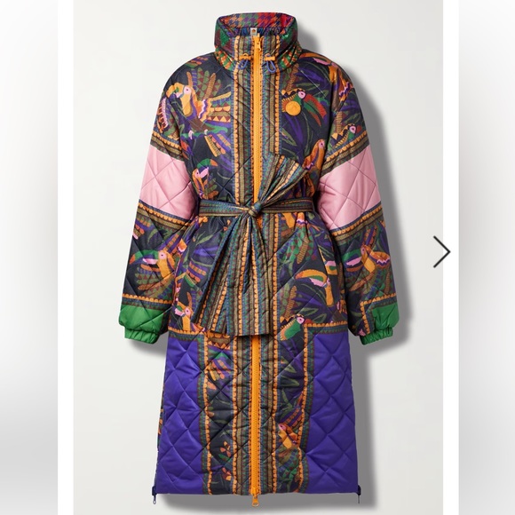 Anthropologie NWT Farm Rio Graphic Quilted Reversible Coat Size M. - Picture 7 of 11